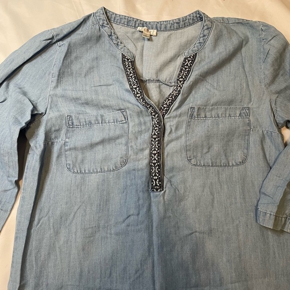 Spense size 8 quarter sleeve midi denim dress - Picture 3 of 6